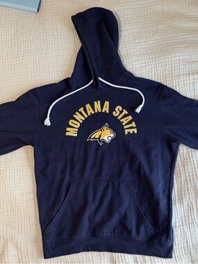 Size L Champion Montana State Navy Hoodie